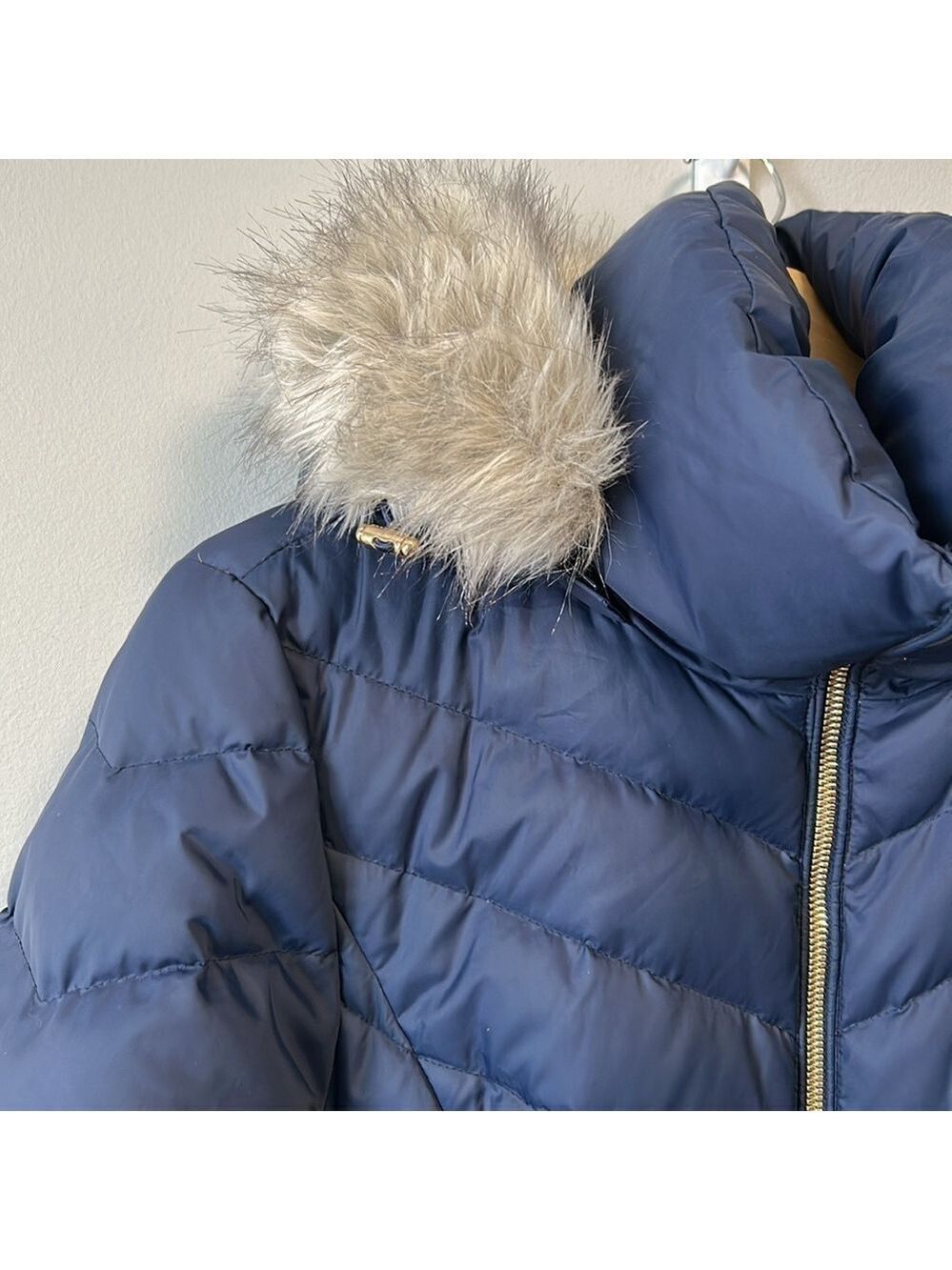 Anne Klein Winter Down Filled Classic Minimalist Puffer Jacket Coat Medium - Picture 3 of 15